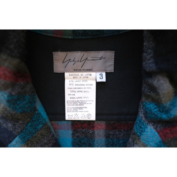 Yohji Yamamoto - AW02 Wool Flannel Dual-Zip Plaid Shirt Jacket - Picture 5 of 15